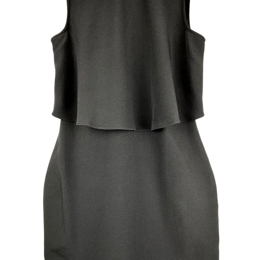 Jones New York‎ Sleeveless Sheath Dress Sz 6 Black Stretch Business Career